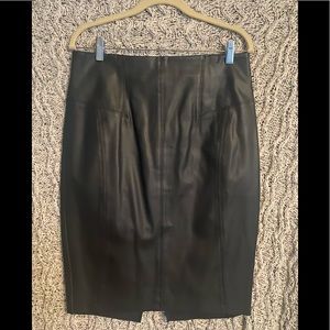 Black faux leather skirt